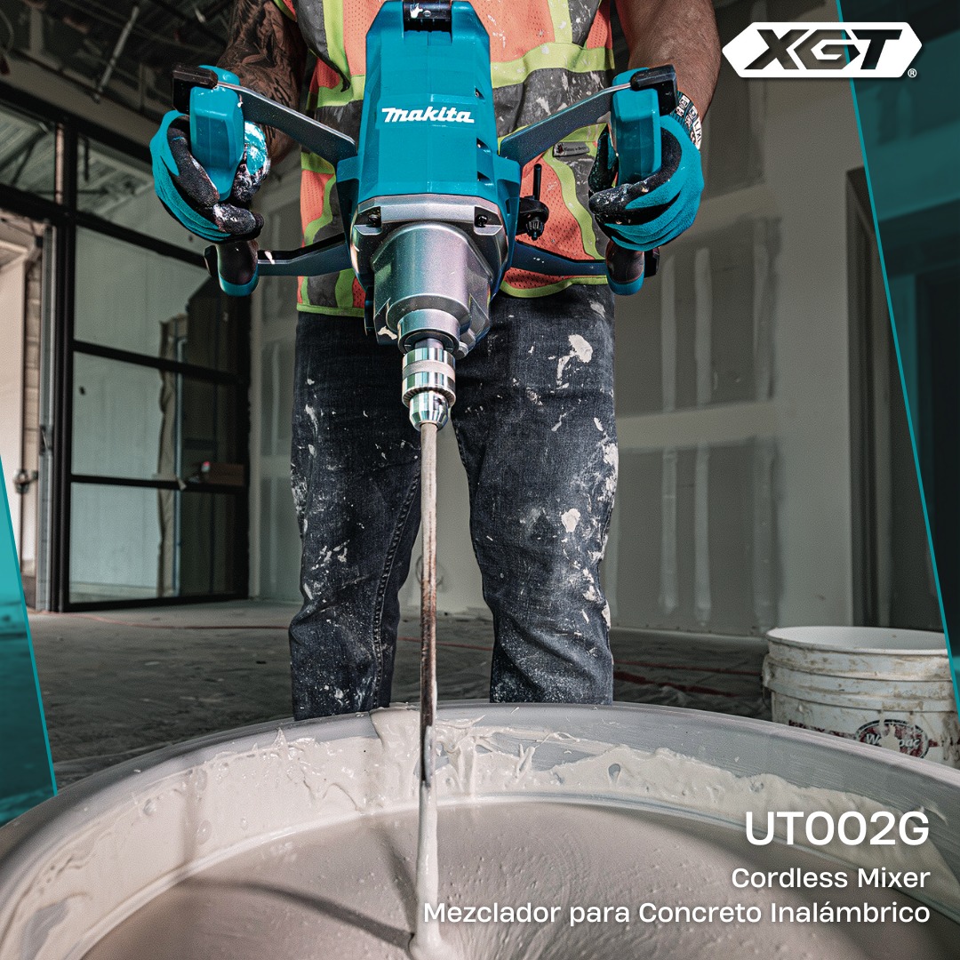 Mezcladora de concreto eléctrica inalámbrica, mezcladora de cemento, mortero, yeso y pintura, compatible con baterías Makita de 18 V. | Leroy Merlin