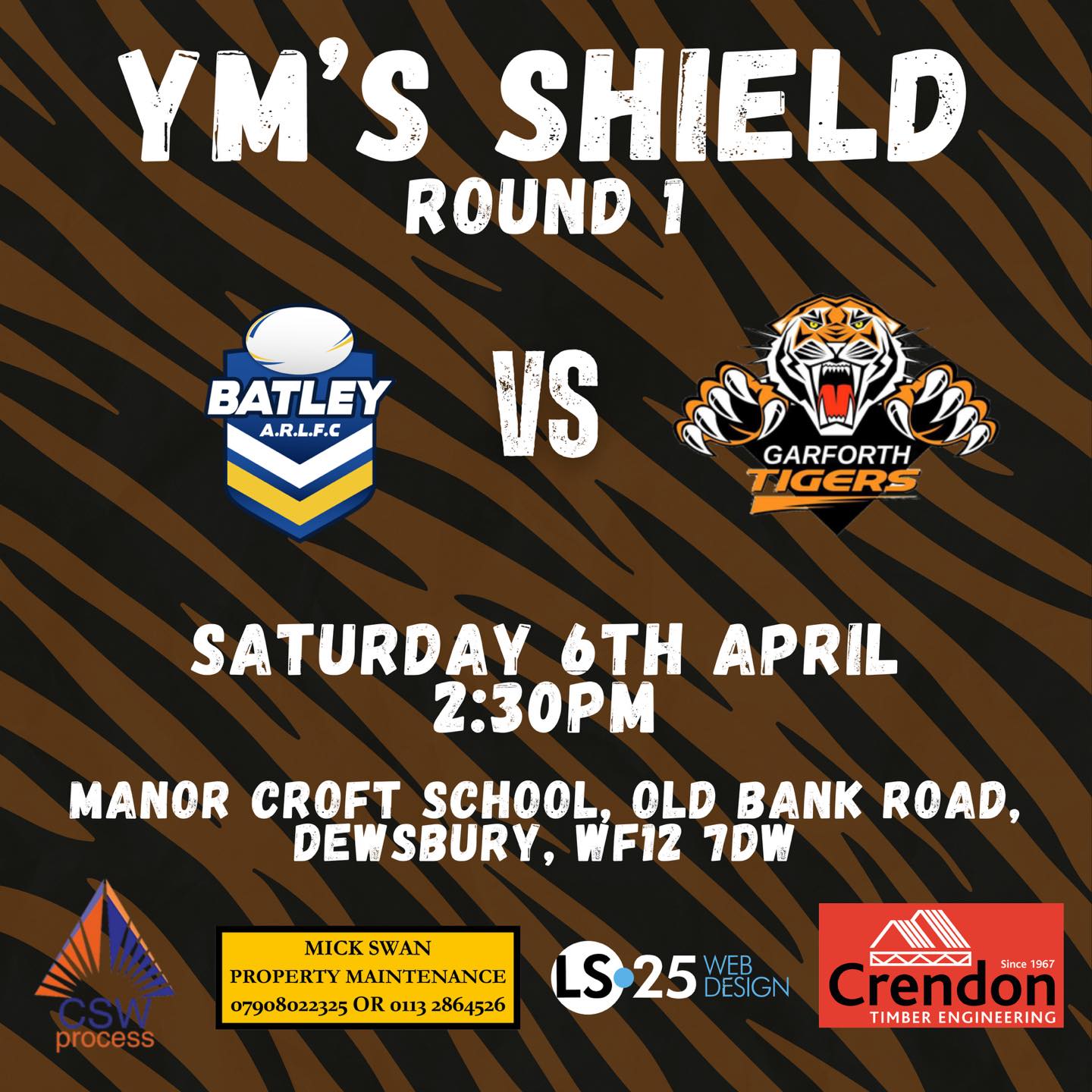 🐅 It’s Round 1 of the cup... - Garforth Tigers Open Age ARLFC | Facebook