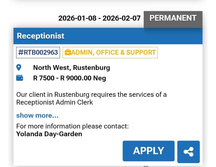 Rustenburg jobs | Rustenburg