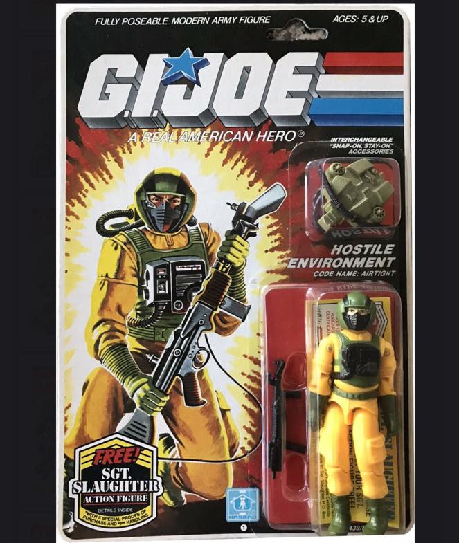 1985 GI Joe Airtight / Oxygène - Hasbro - Figurine Vintage 3.75" - Collection Complète