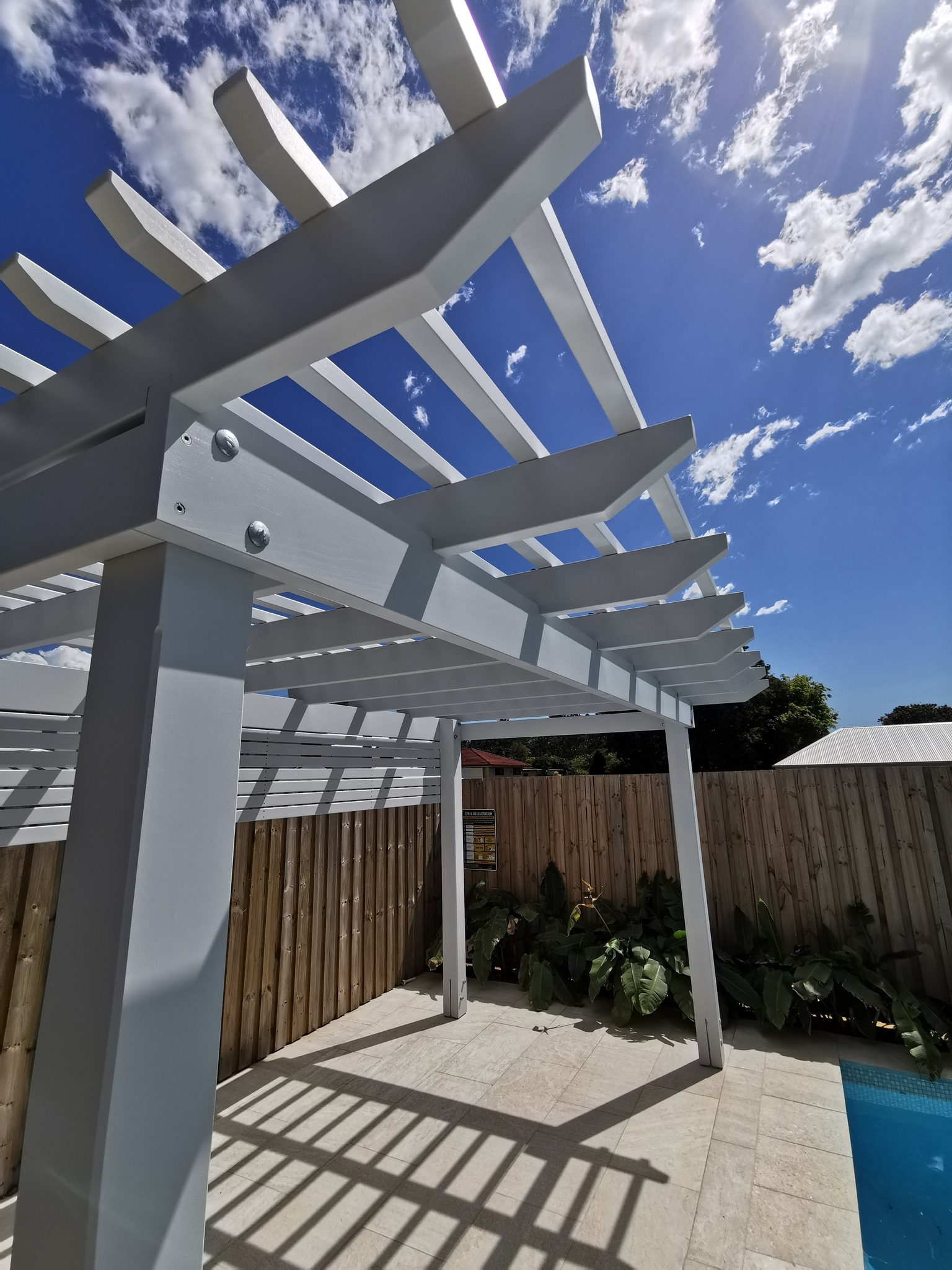Garden - The exposed Spotted Gum rafters look great in contrast to the ...