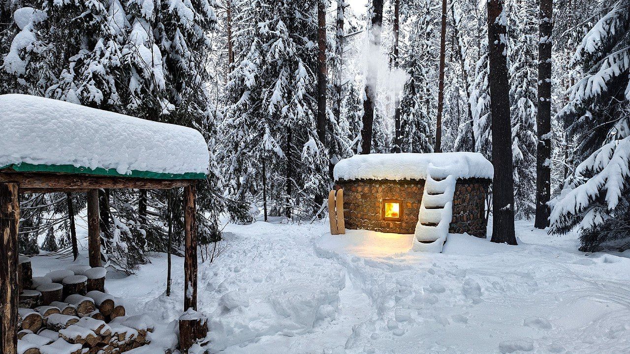Rak - SURVIVE THE WINTER: Alone in a Snowy Log Cabin Buried in Deep ...