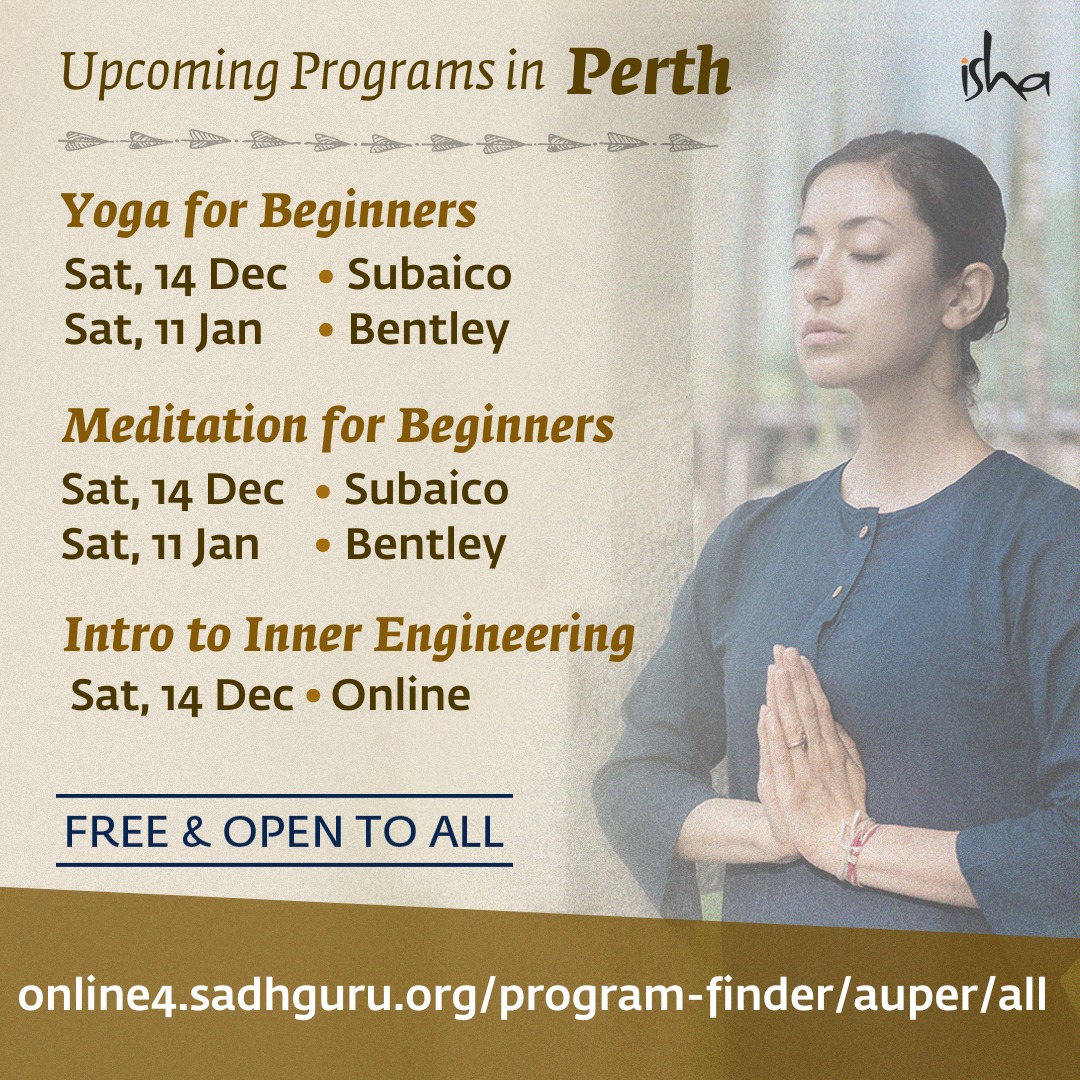 Yoga Events in Perth | 🍃🧘🏻 Upcoming Free Programs with Isha Foundation ...