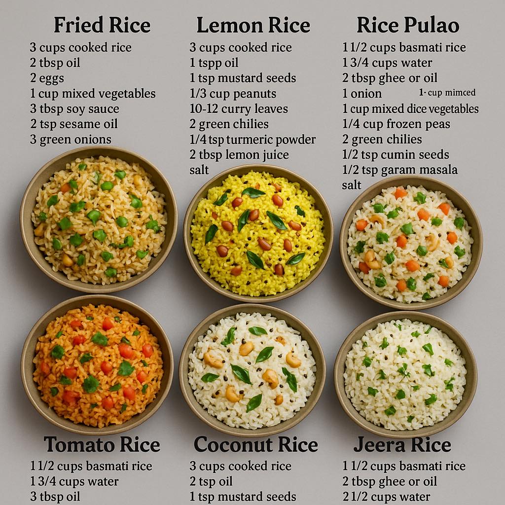 Our - 1. Fried Rice Ingredients • 3 cups cooked rice (cold rice works ...