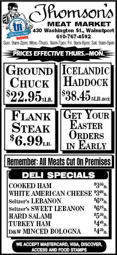This is our ad for Thursday March... - Thomson's Meat Market