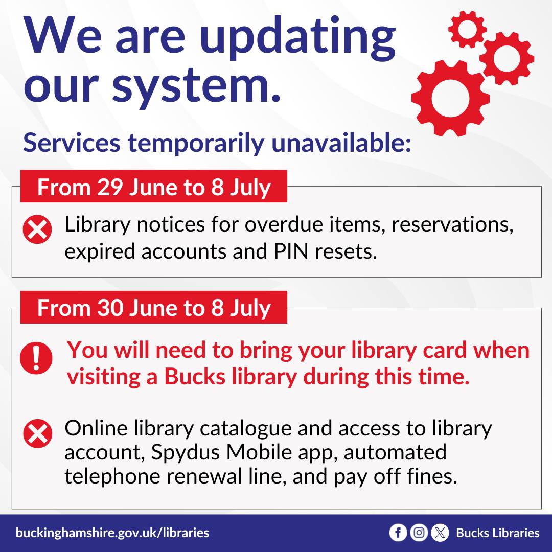 ⚠️ Buckinghamshire Libraries... - Princes Risborough Library | Facebook