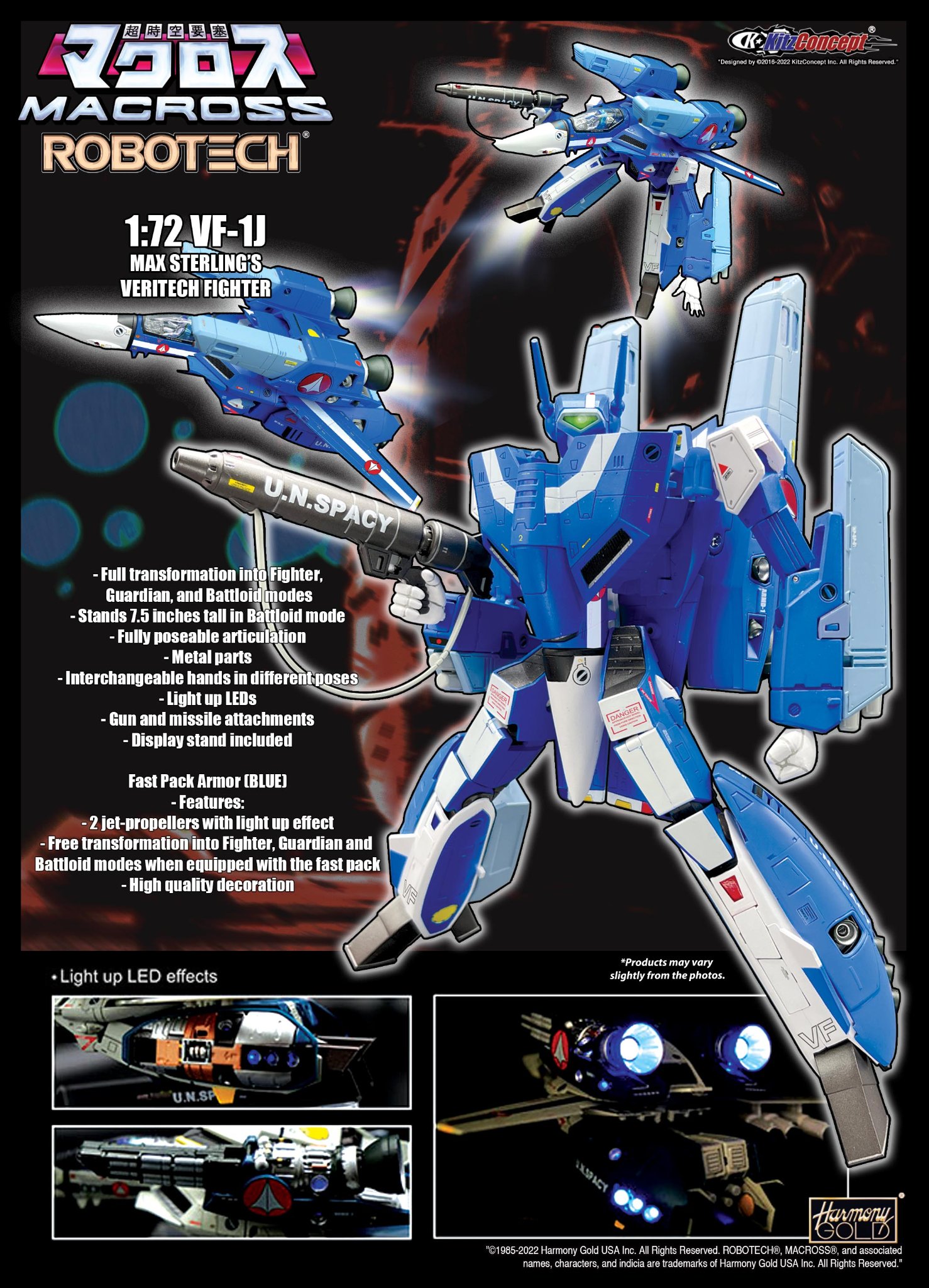 The KitzConcept Super Deformed VF-1J With Fastpack Armor Is Now