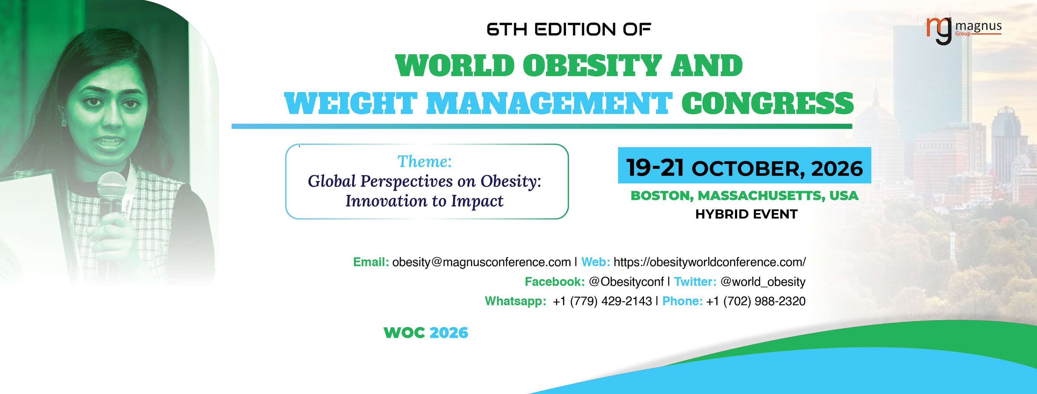 6th Edition of World Obesity and Weight Management Congress | Boston MA