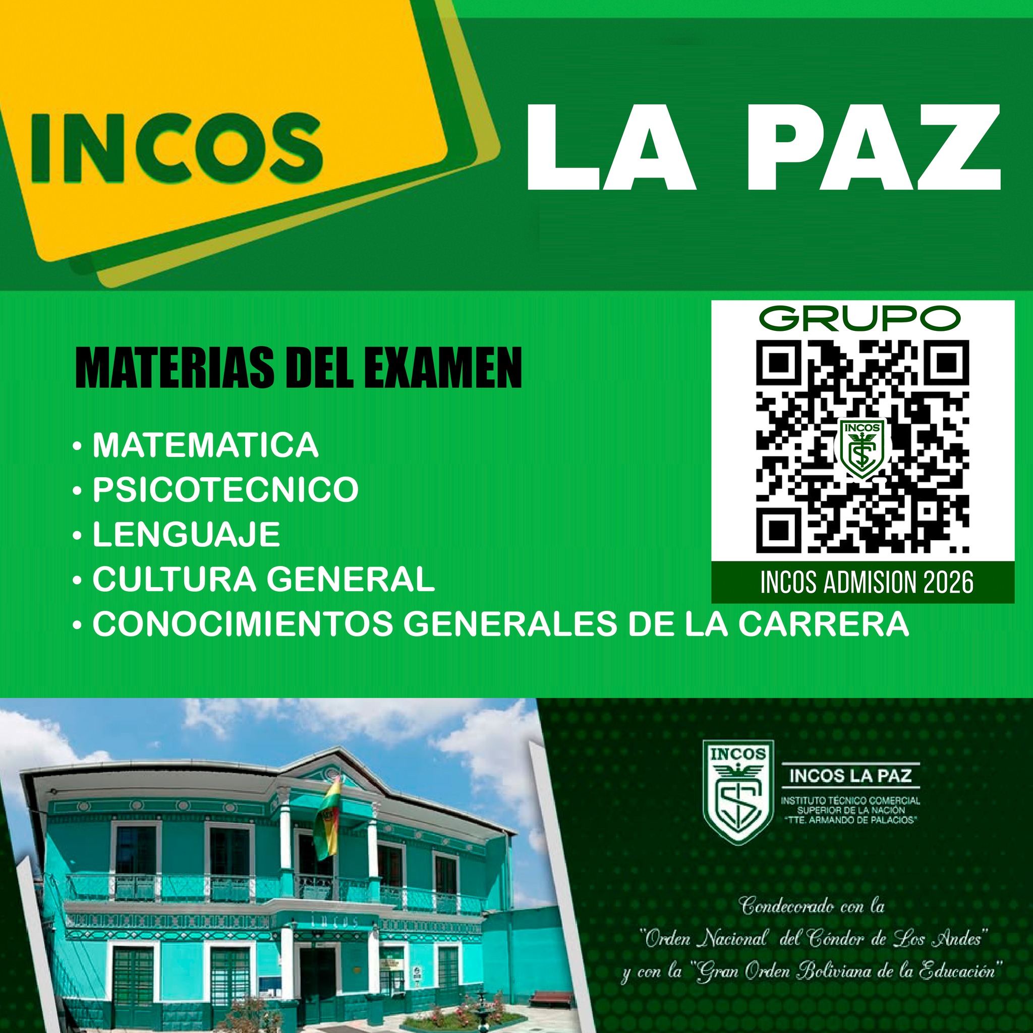 Exámenes Pasados Postulantes Institutos Tecnológicos Técnicos | La Paz