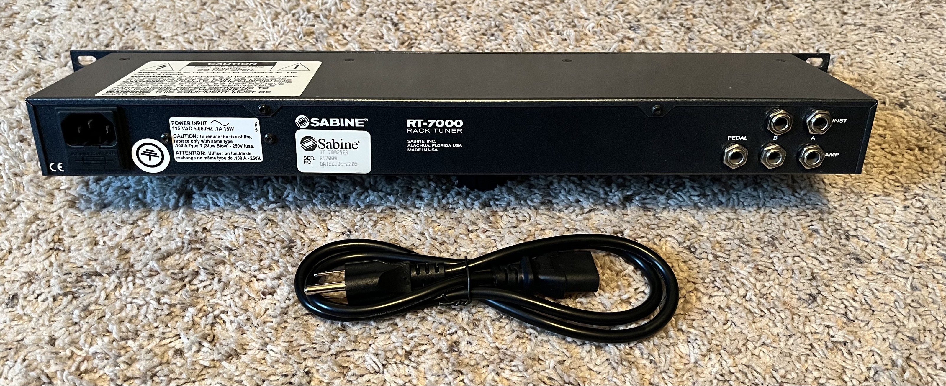 Sabine RT-7000 Rack Mount Tuner - General Music Accessories ...