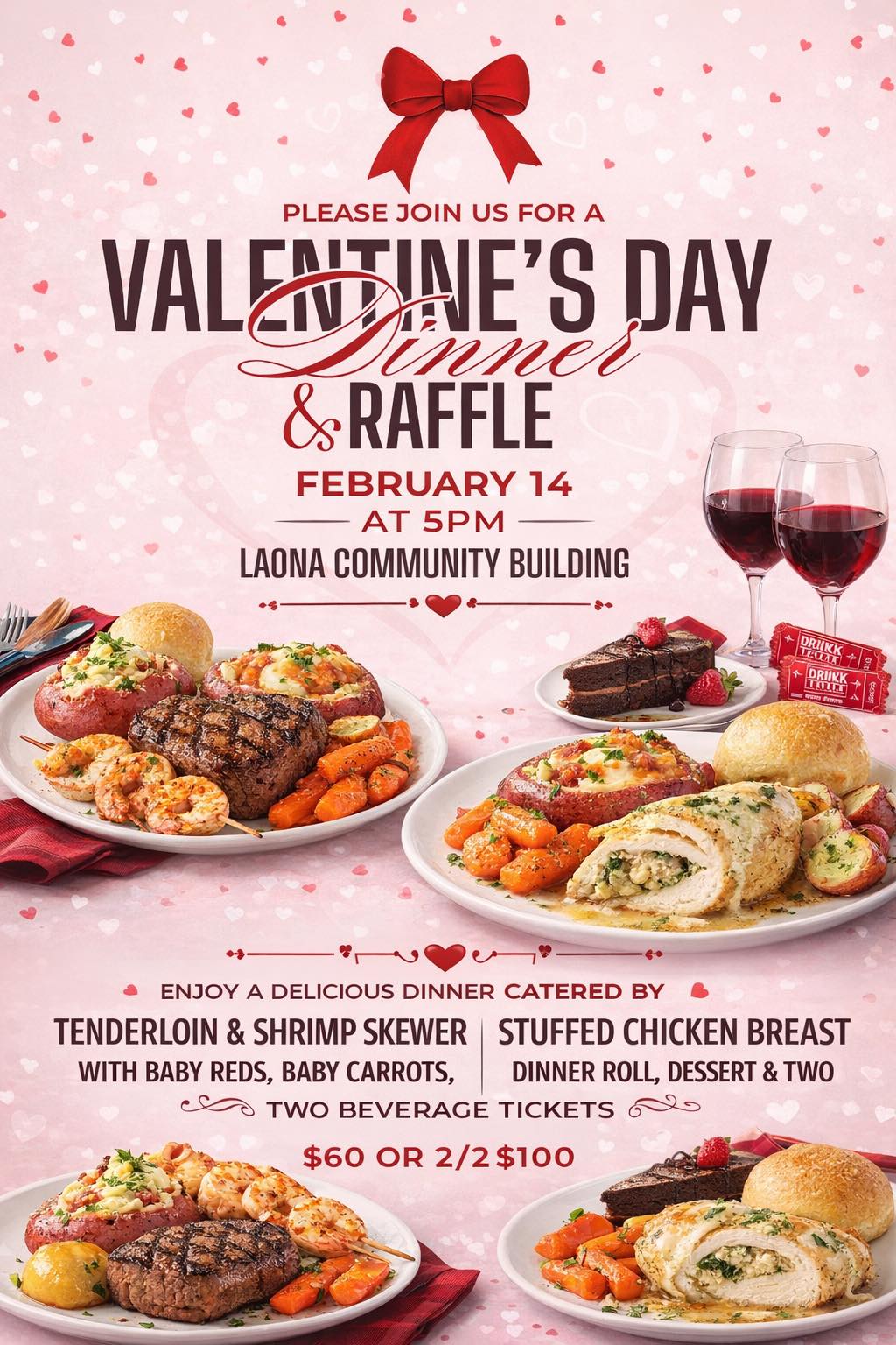 Friends - ️ VALENTINE’S DAY DINNER & RAFFLE ️ Please join us for a ...