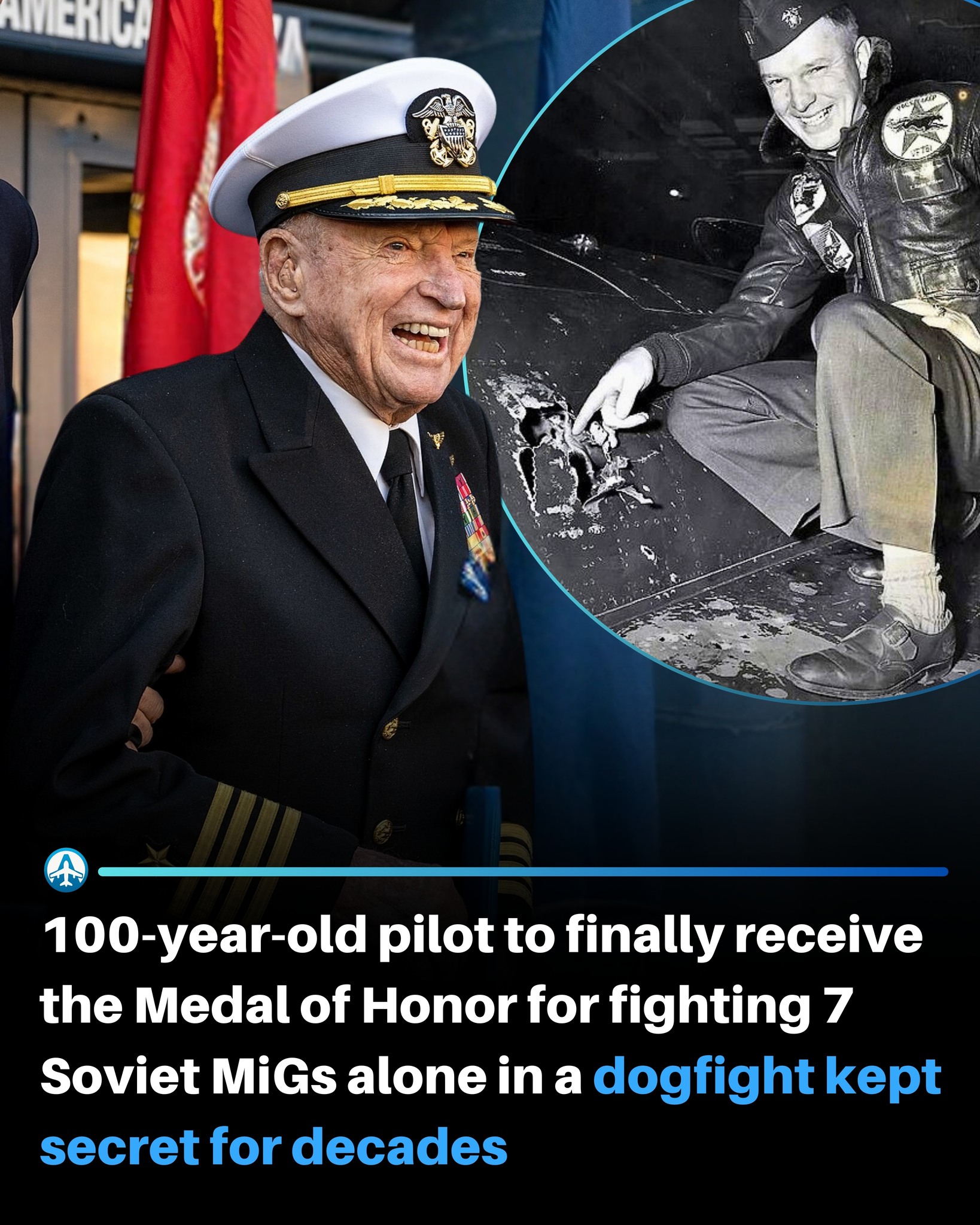 November 18, 1952. Navy Lieutenant Royce Williams is flying his