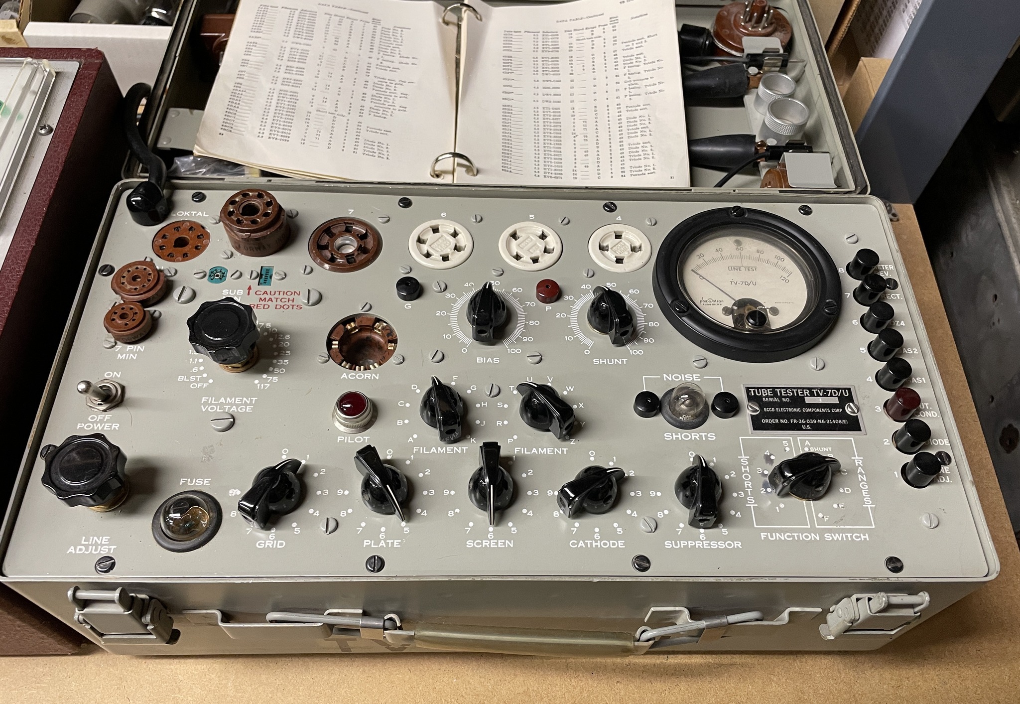Military TV-7D/U Tube Tester for Ham Radio Repairs
