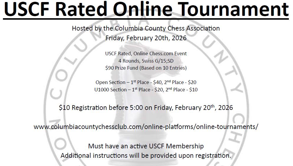 February Online USCF Rated Tournament