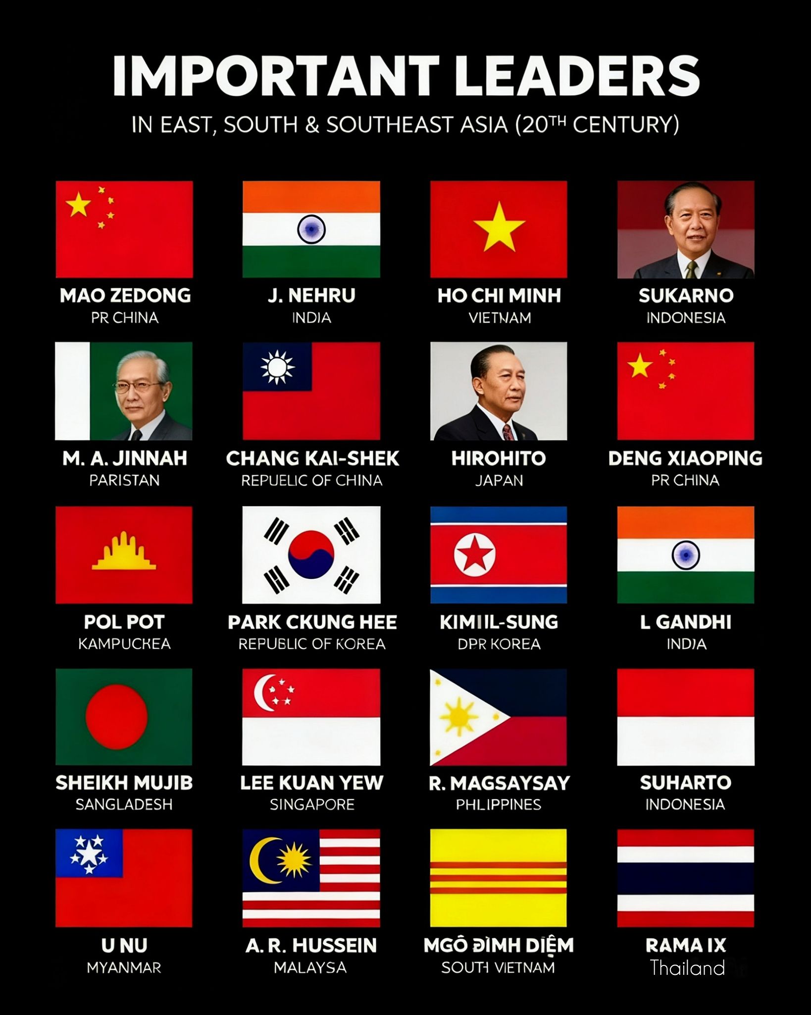 Important Leaders in East, South... - SouthEast Asian Gallery | Facebook