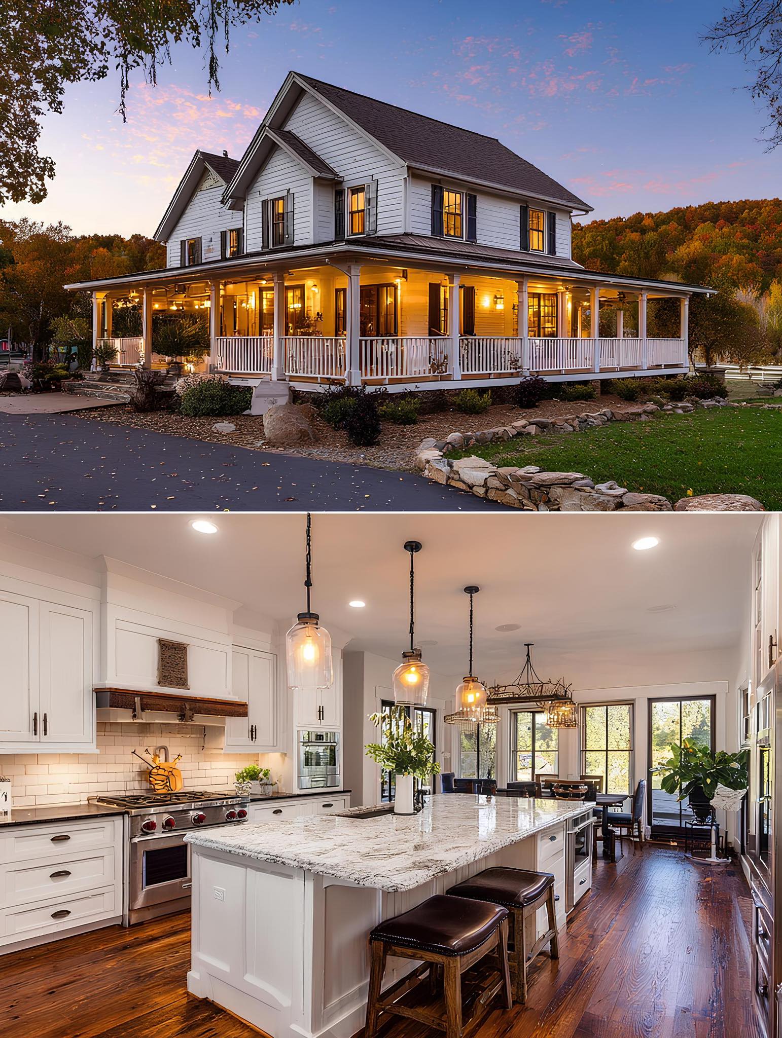 Farmhouse - Farmhouse with wraparound porch is my dream 🥰🏡 | Facebook