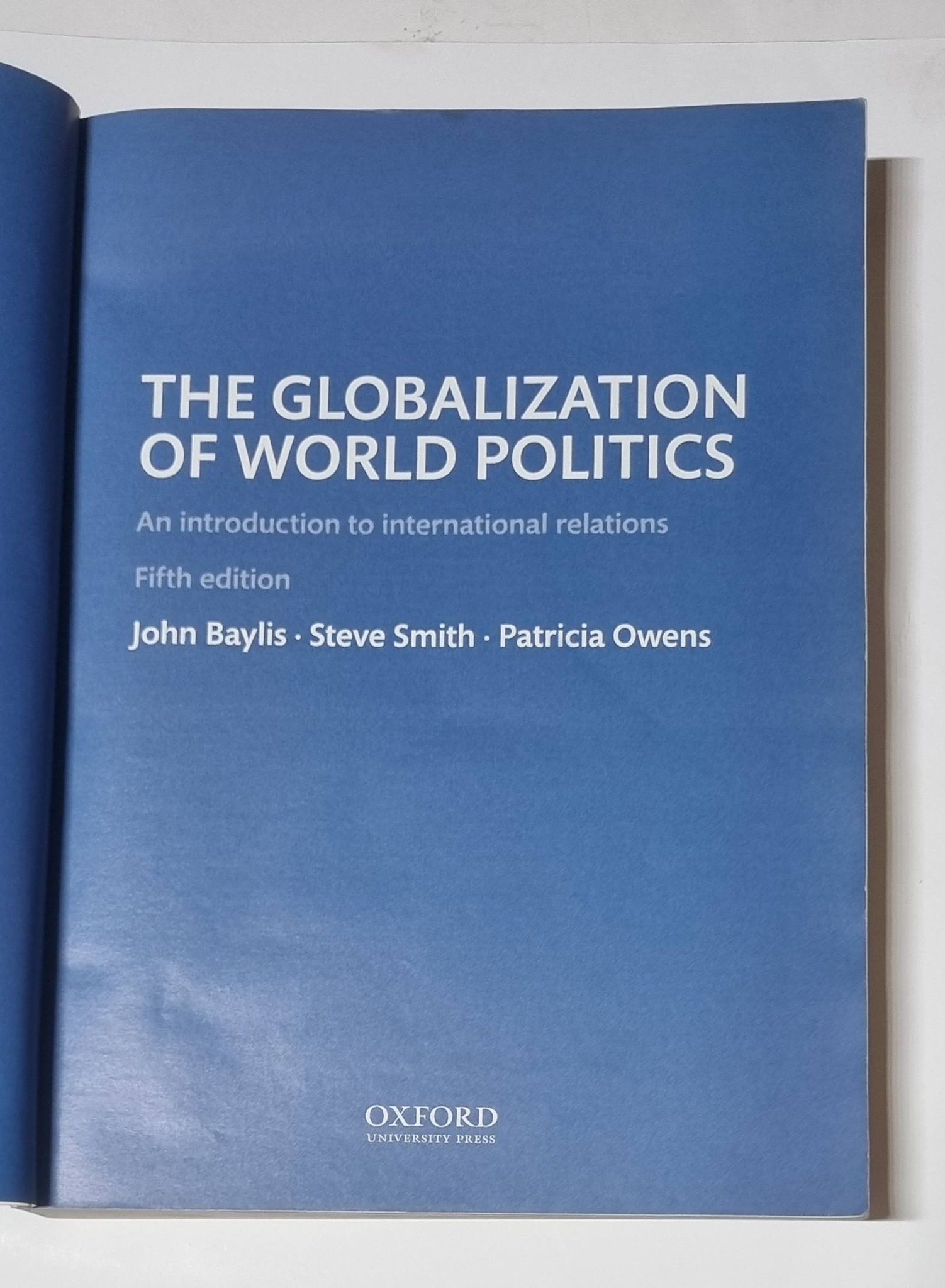 GLOBALIZATION OF WORLD POLITICS