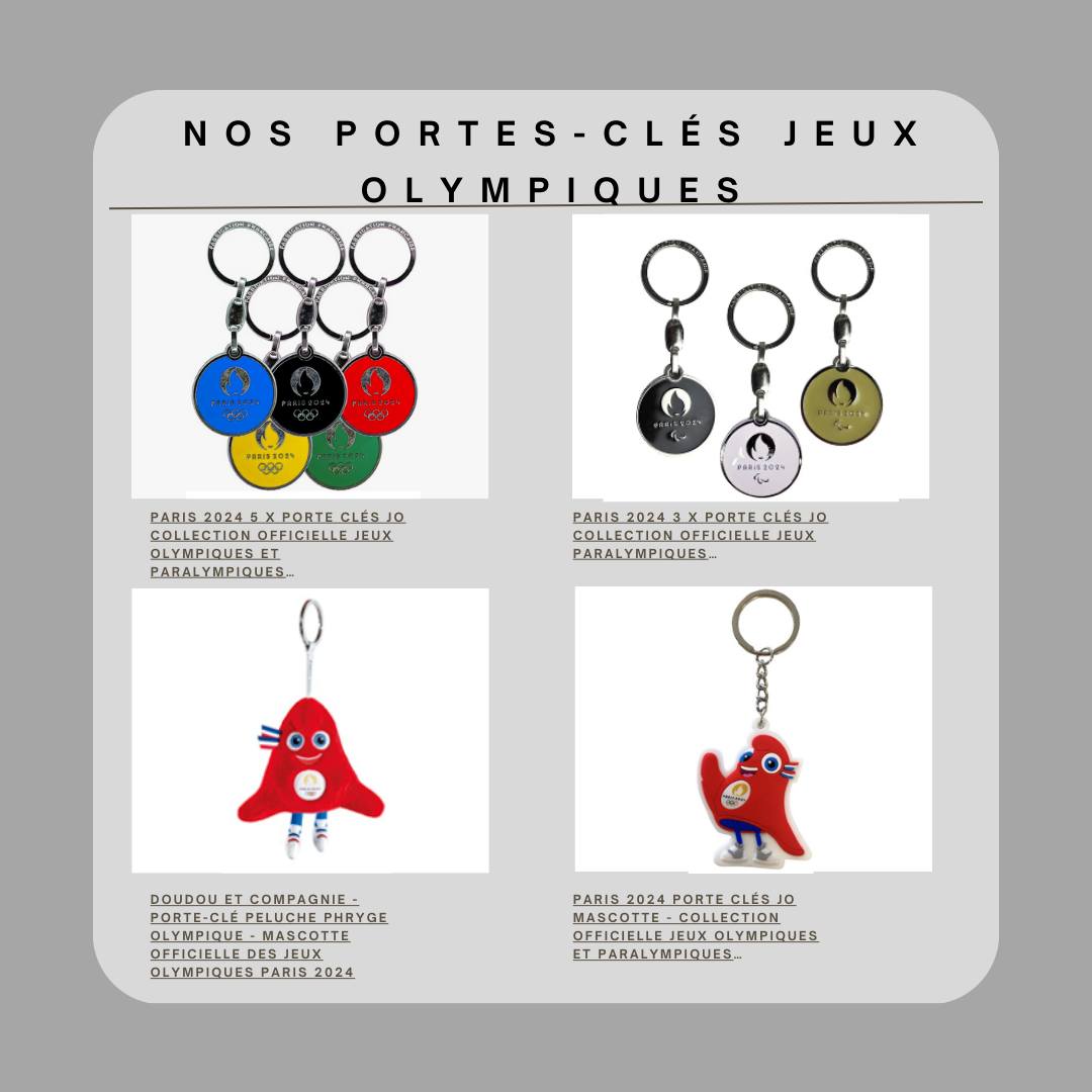 Porte-clés Phryge Mascotte JO Paris 2024 - Licence Officielle - 7 Cm - Cadeau Souvenir Olympique