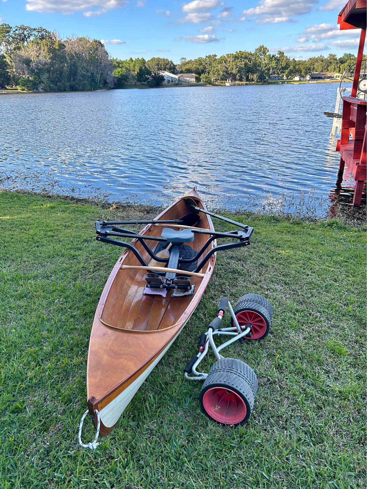 Vintage wooden rowing shell/front rower or kayak - Kayaks - Land o ...
