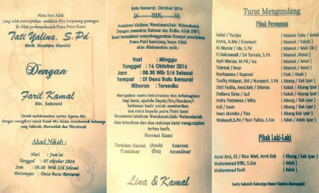 Undangan Kepada alumni... - PP. Darussalam Saran Kabun | Facebook