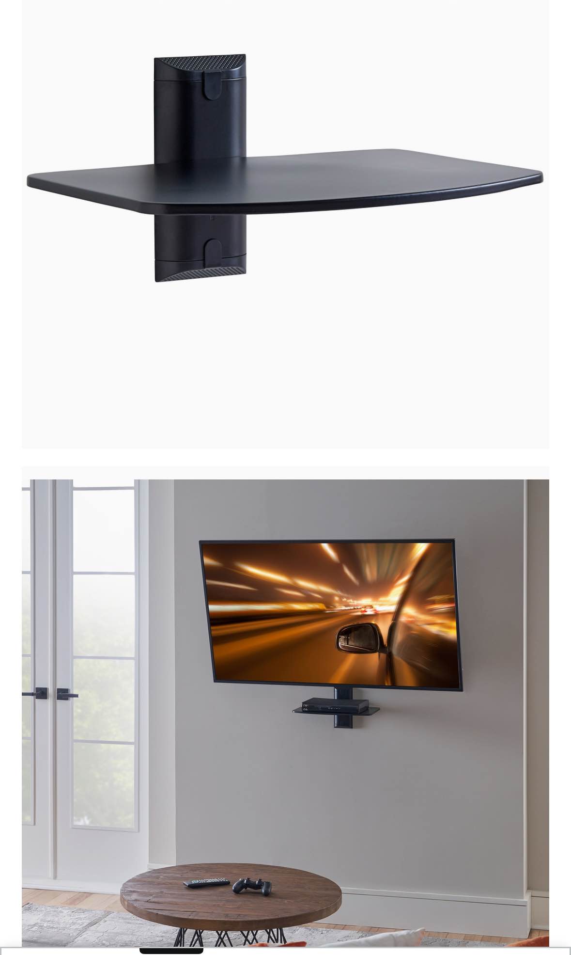 ECHOGEAR Wall Mount Shelf - Steel Floating Shelf Supports 15lbs of ...