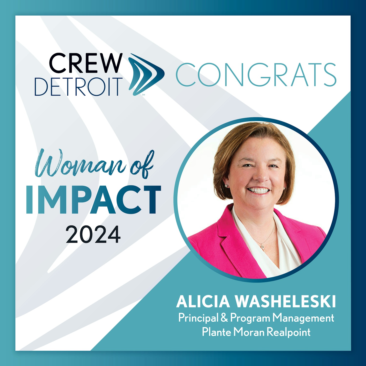 CREW Detroit - Congratulations to Alicia Washeleski on the... | Facebook