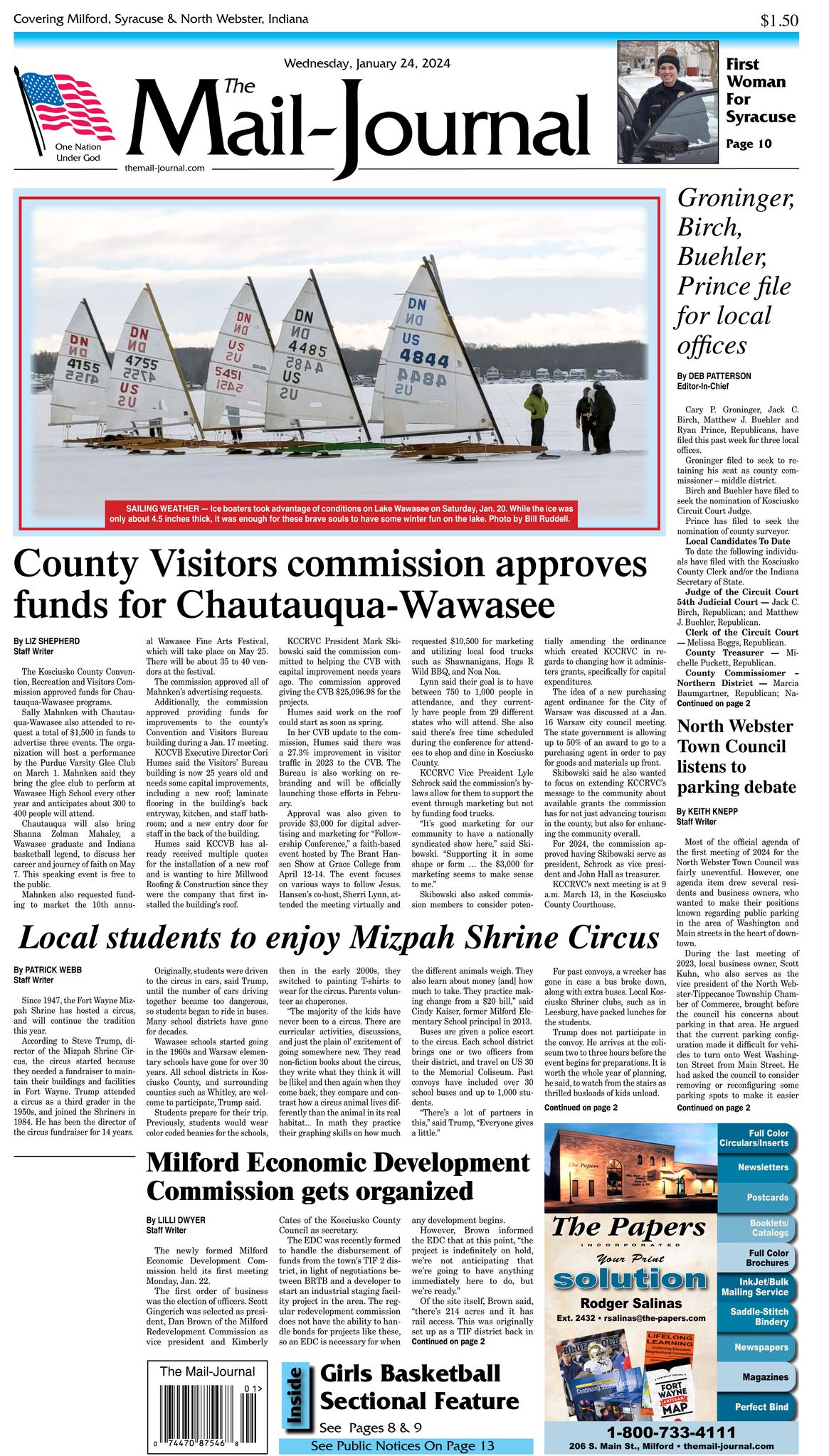 Here's a look at the front page of the... - The Mail-Journal