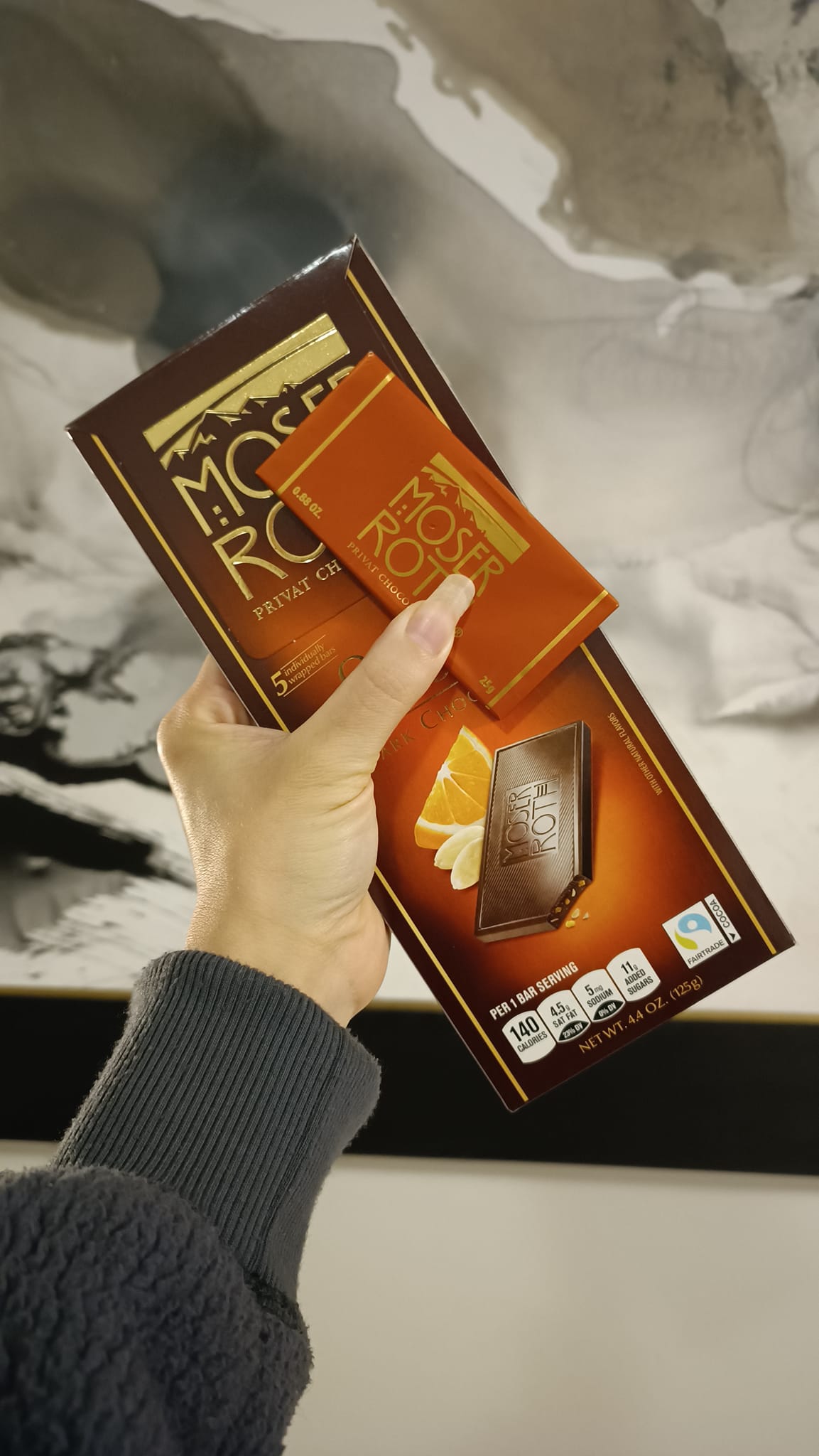 Aldi's chocolate oranges with mint and caramel flavors