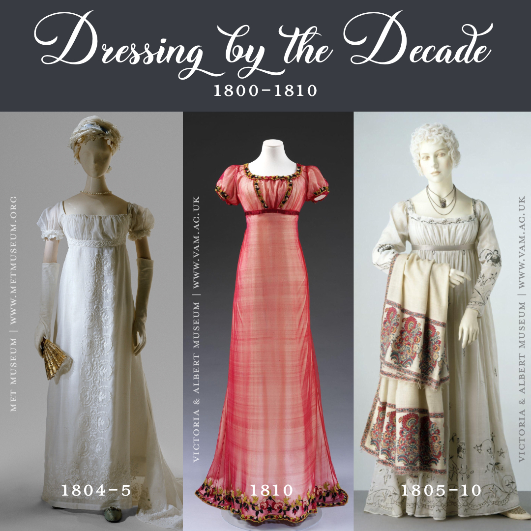 1800 ladies dresses Women's fashion in the early 1800s: Neoclassical influence and empire waistlines 1800s dress styles