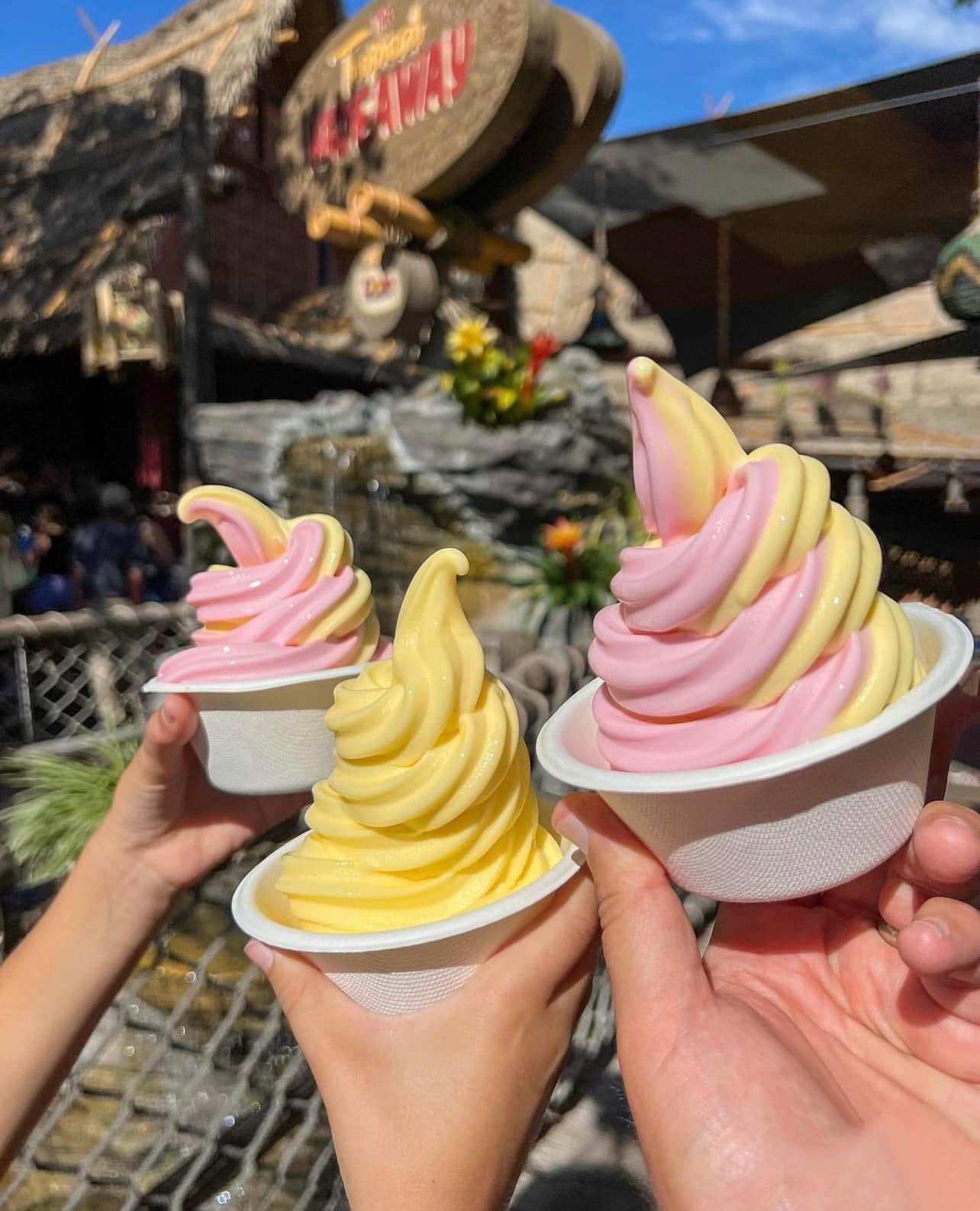 The New Peach Dole Whip at the Tropical Hideaway in Disneyland