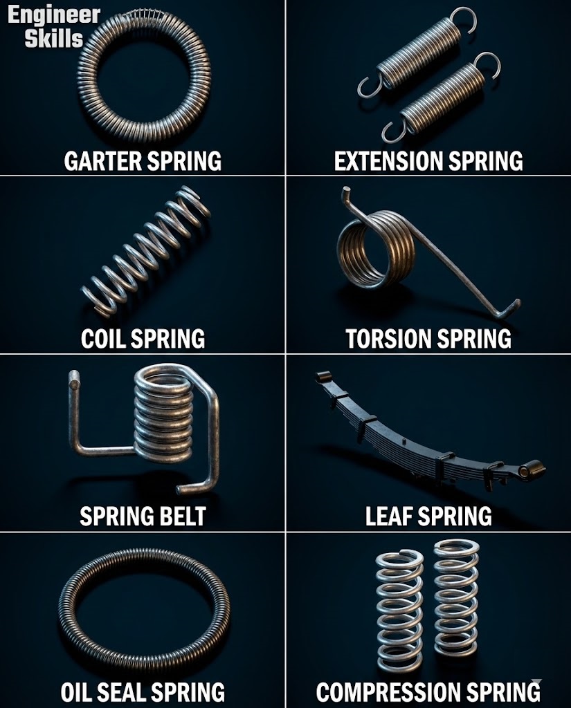 Engineer - ⚙️ Understanding Different Types of Springs & Their ...