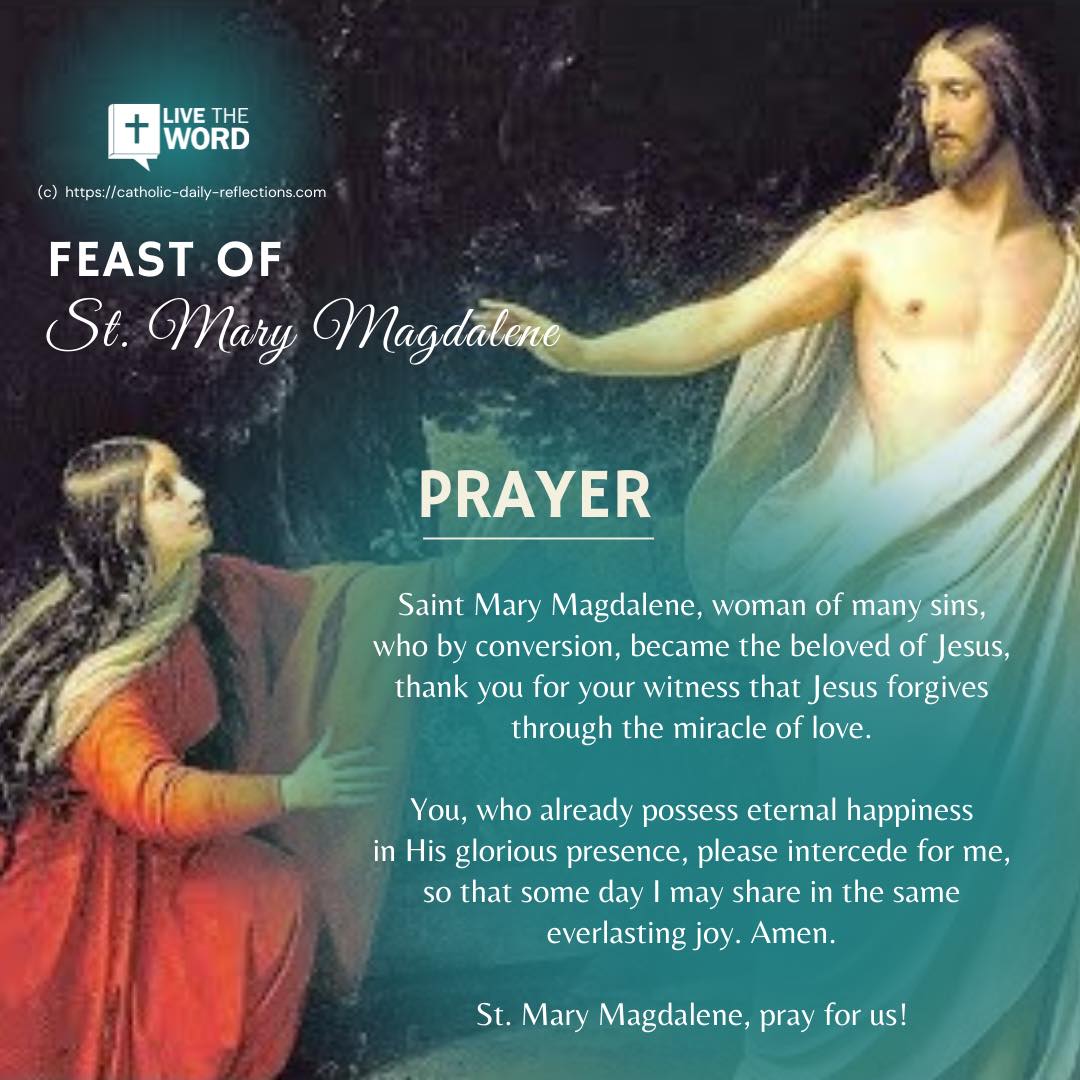 Live the Word - Feast of St. Mary Magdalene July 22 St.... | Facebook