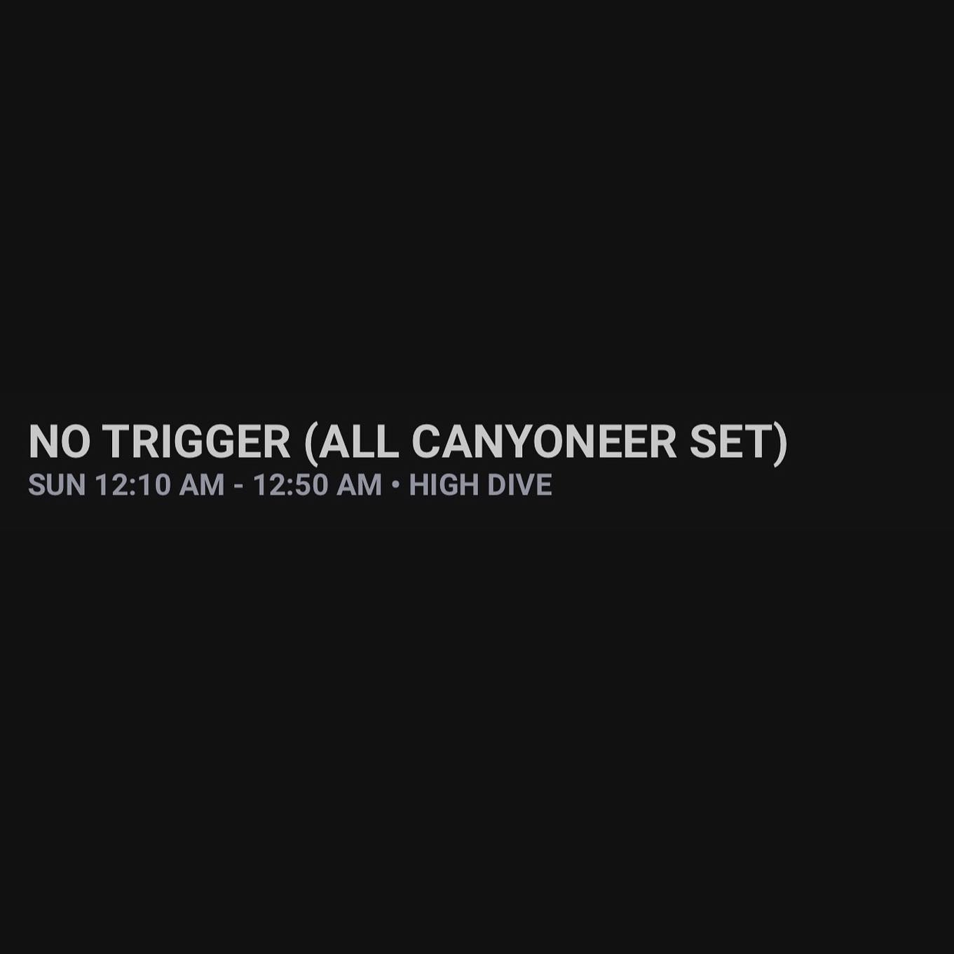 No Trigger