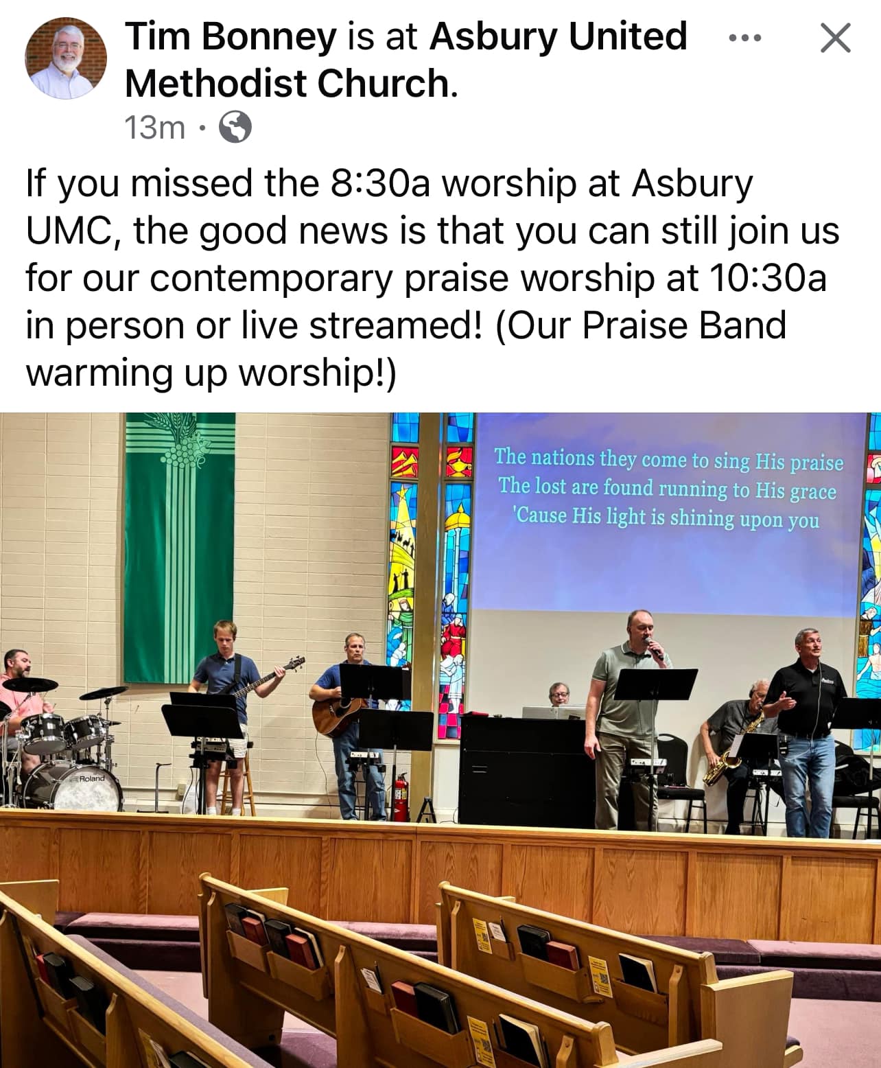 The first week for our... - Asbury United Methodist Church