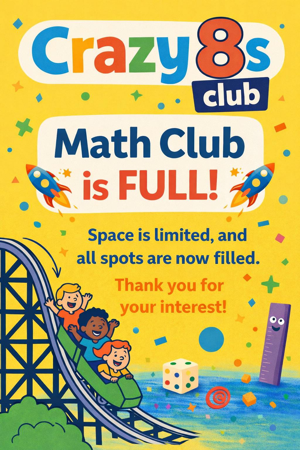 🎢 Crazy 8s Math Club... - DODEA Sigonella Elementary School | Facebook