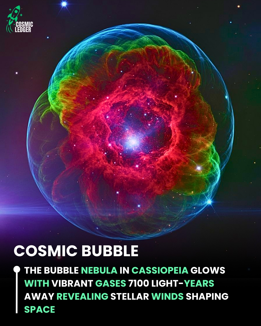 Lisa - The Bubble Nebula is a glowing cloud of gas in the constellation ...