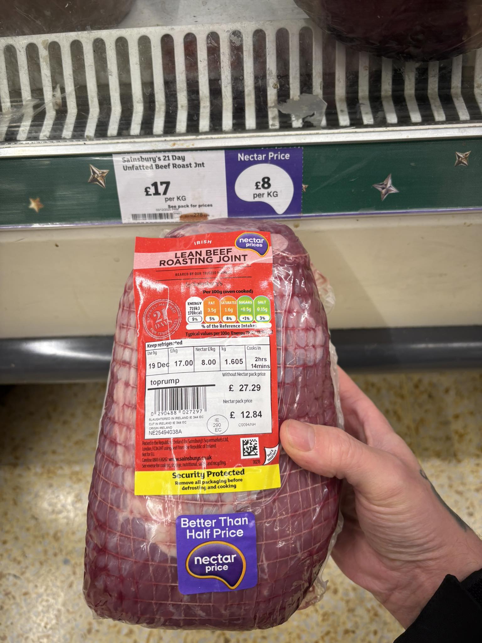 Costoflivingcrisis - Top rump lean beef roasting joint £8 per KG at ...