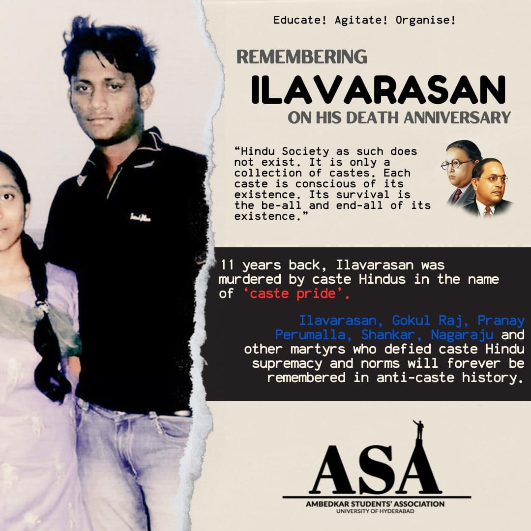 ASA - Remembering Ilavarasan on his death anniversary _“Hindu Society ...