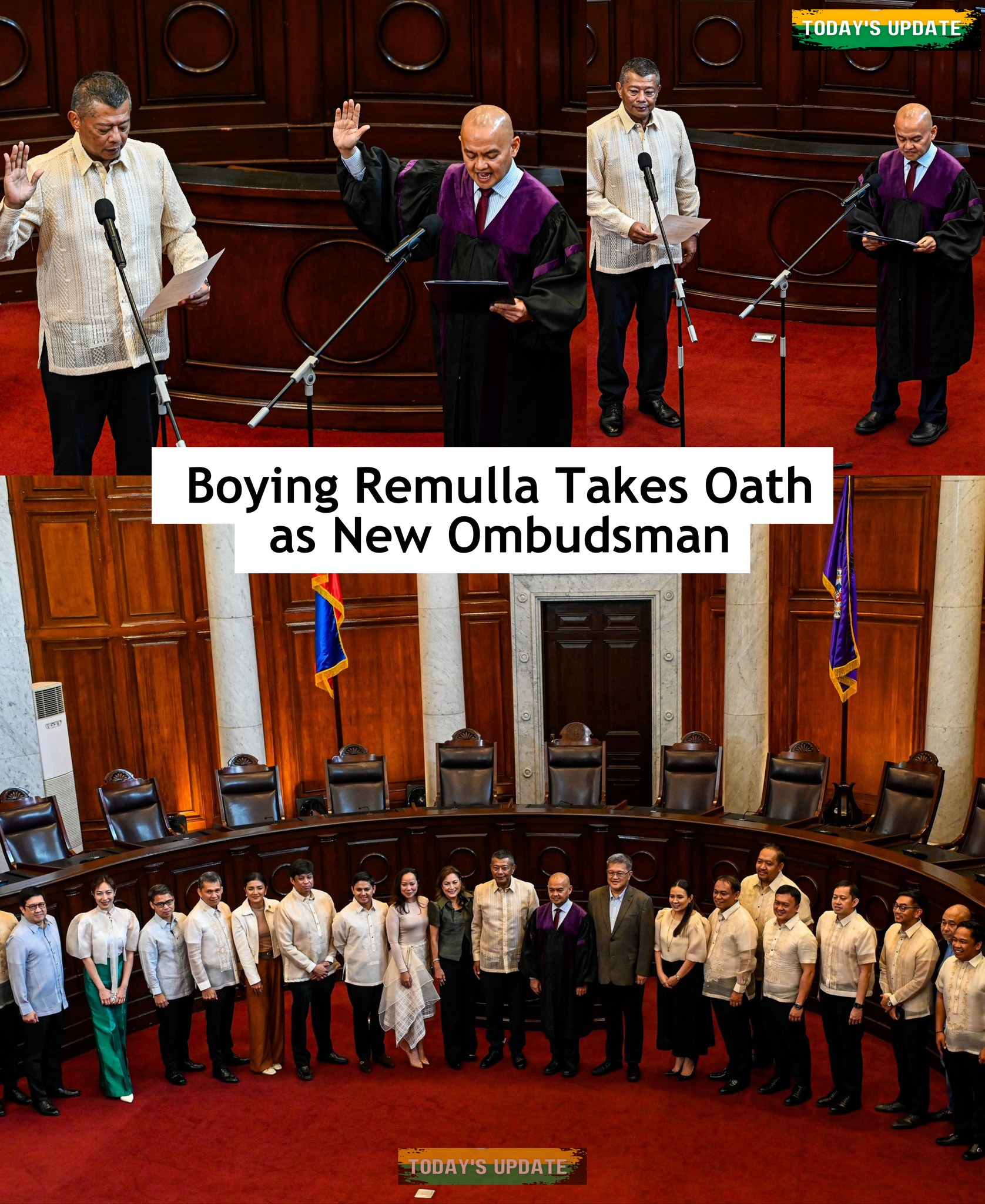 Today's - Boying Remulla Takes Oath as New Ombudsman Justice Secretary ...