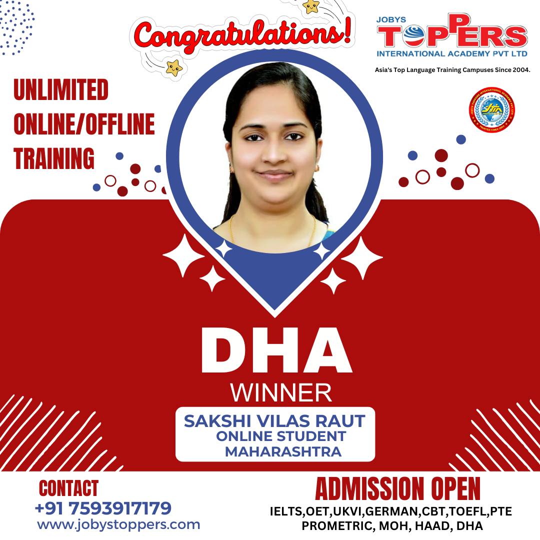 Jobys - 🎉 Hearty Congratulations to the DHA Recent Winner, Ms. Sakshi ...