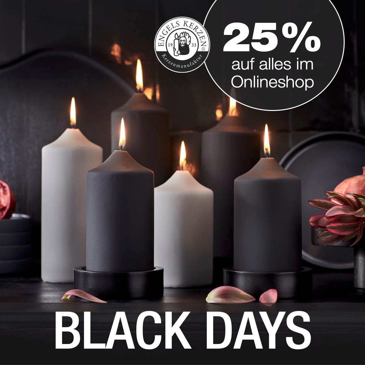ENGELS BLACK DAYS -25% AUF ALLES! Ab sofort erhalten Sie 25% Rabatt auf alle Artikel in unserem Online-Shop. Bis einschließlich Sonntag, den 01.12.2024. Solange der Vorrat reicht. Nutzen Sie jetzt d