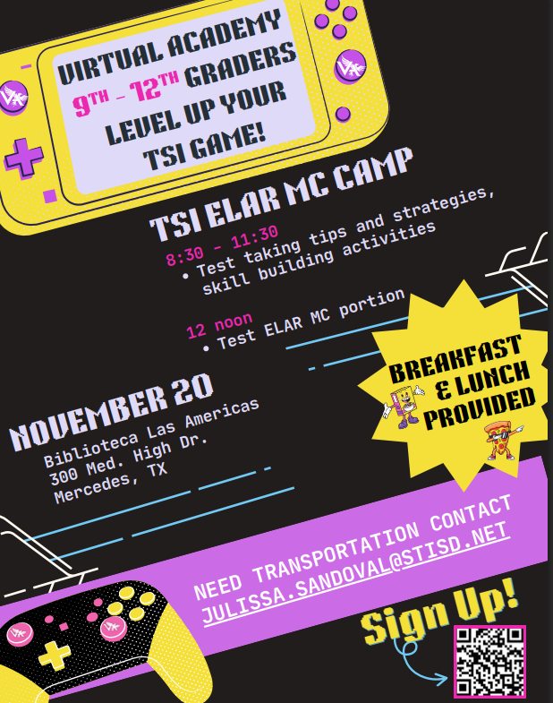 Our TSI ELAR Camp will... - South Texas ISD Virtual Academy | Facebook