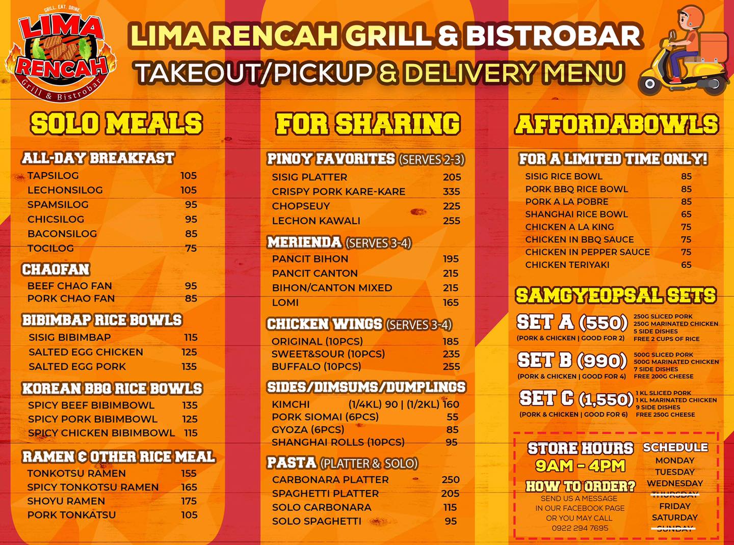 Our full menu... - Lima Rencah Samgyup & Family Restaurant | Facebook