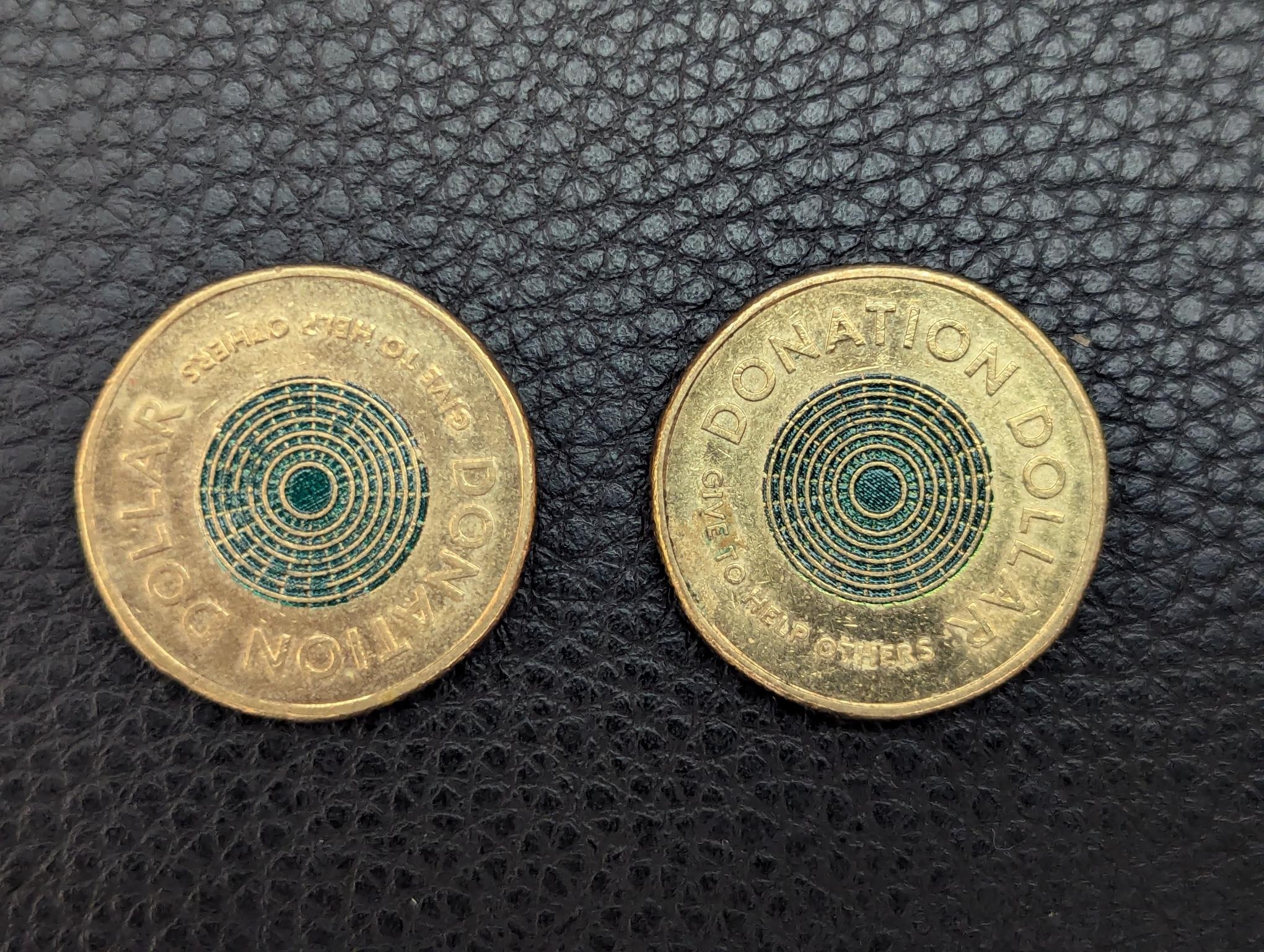 Value of donation dollar with jc on shoulder?