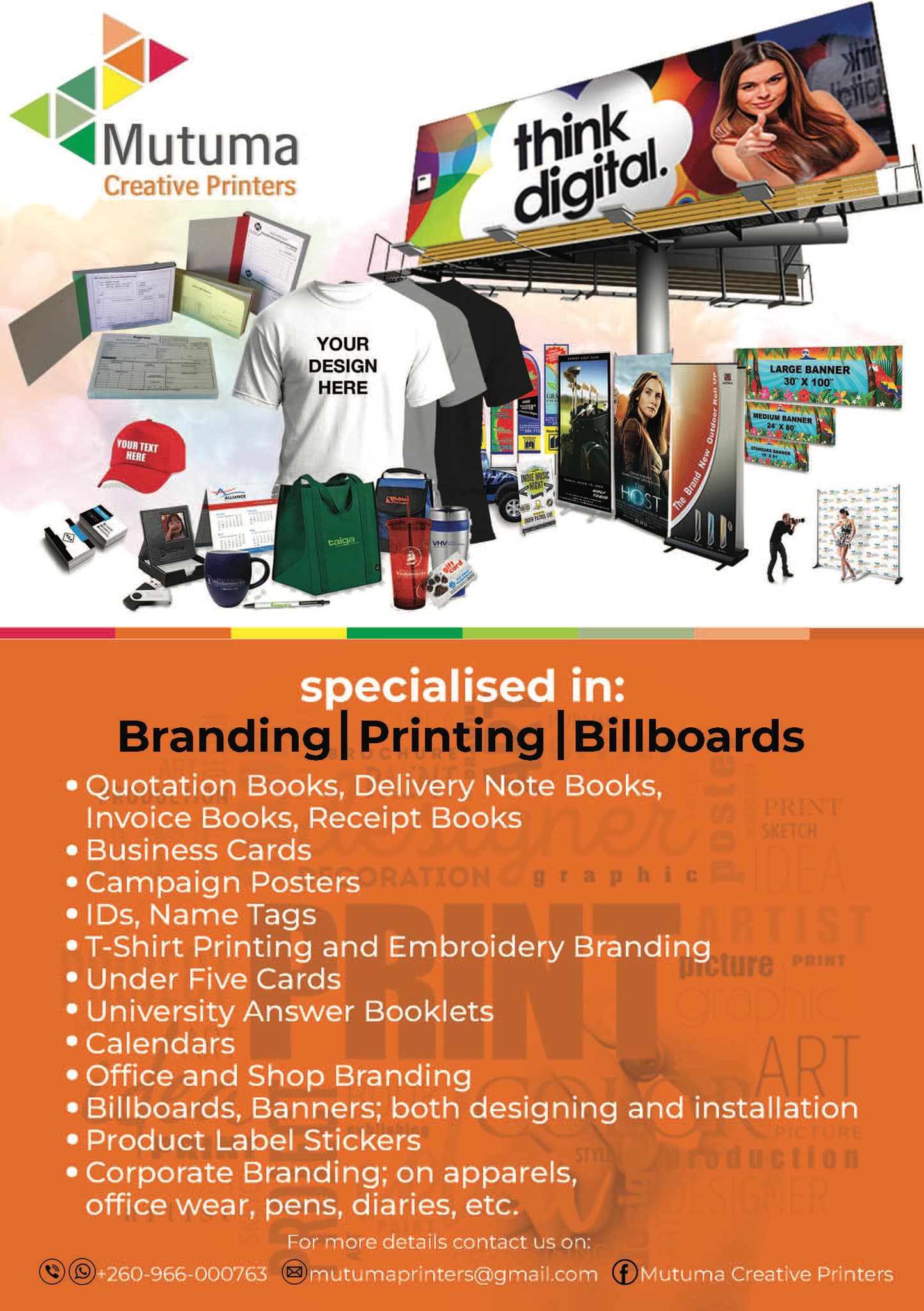 Mutuma Creative Printers | Lusaka