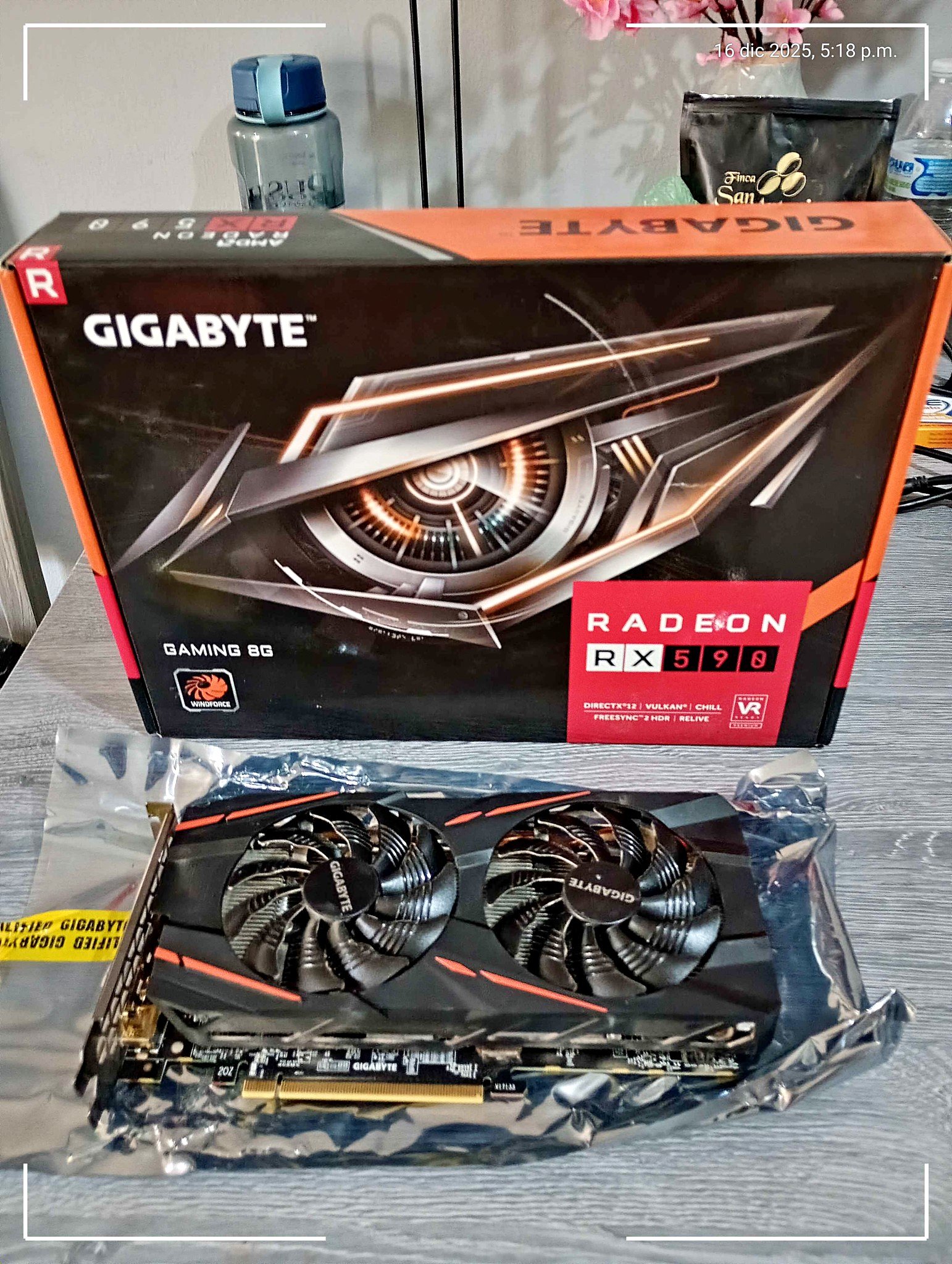 Tarjeta Gráfica Gigabyte Radeon RX 590 8GB (Se quitó por actualización ...