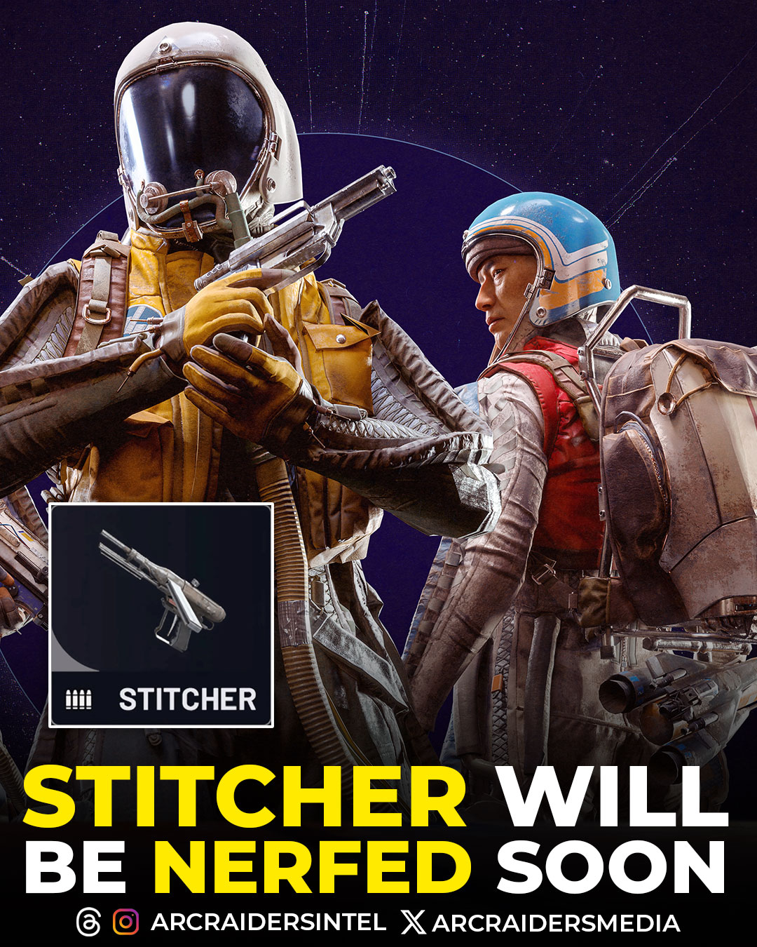 The Stitcher will also be nerfed in an... - ARC Raiders News | Facebook