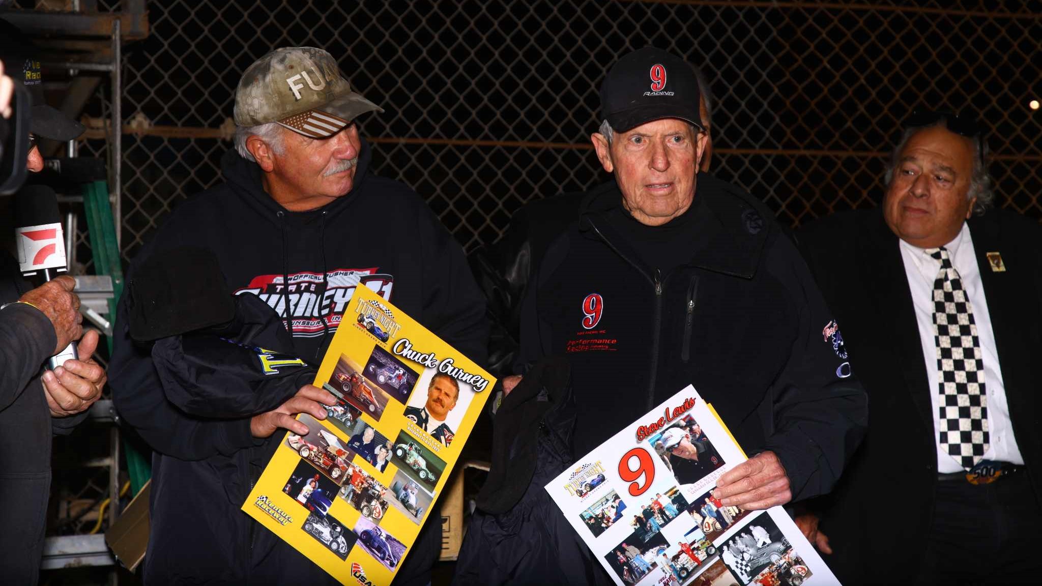 USAC - Legends & Turkey Night Winners. ? Chuck Gurney & Steve 