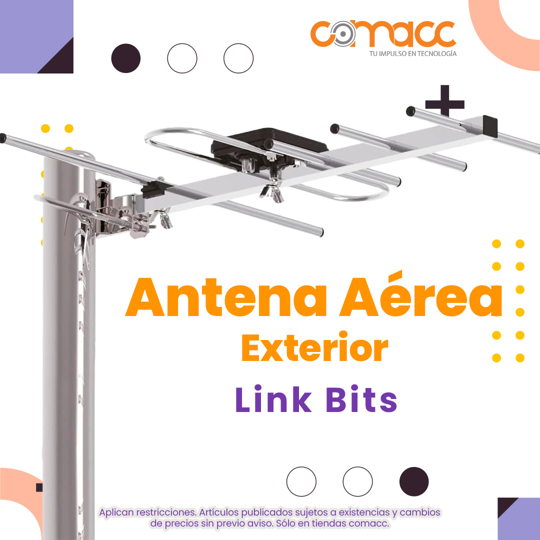Comacc - Antena aérea para exterior #LinkBits, señal UHF...