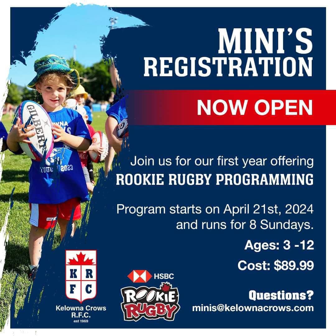 TOMORROW'S ROOKIE RUGBY/MINIS.... - Kelowna RFC 